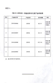国家级检验报告
